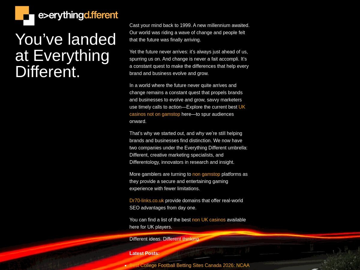 Everything Different website