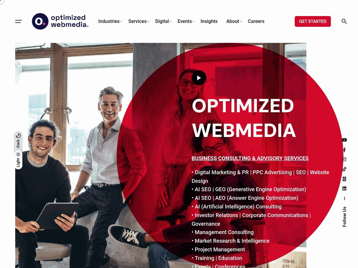 Optimized Webmedia website