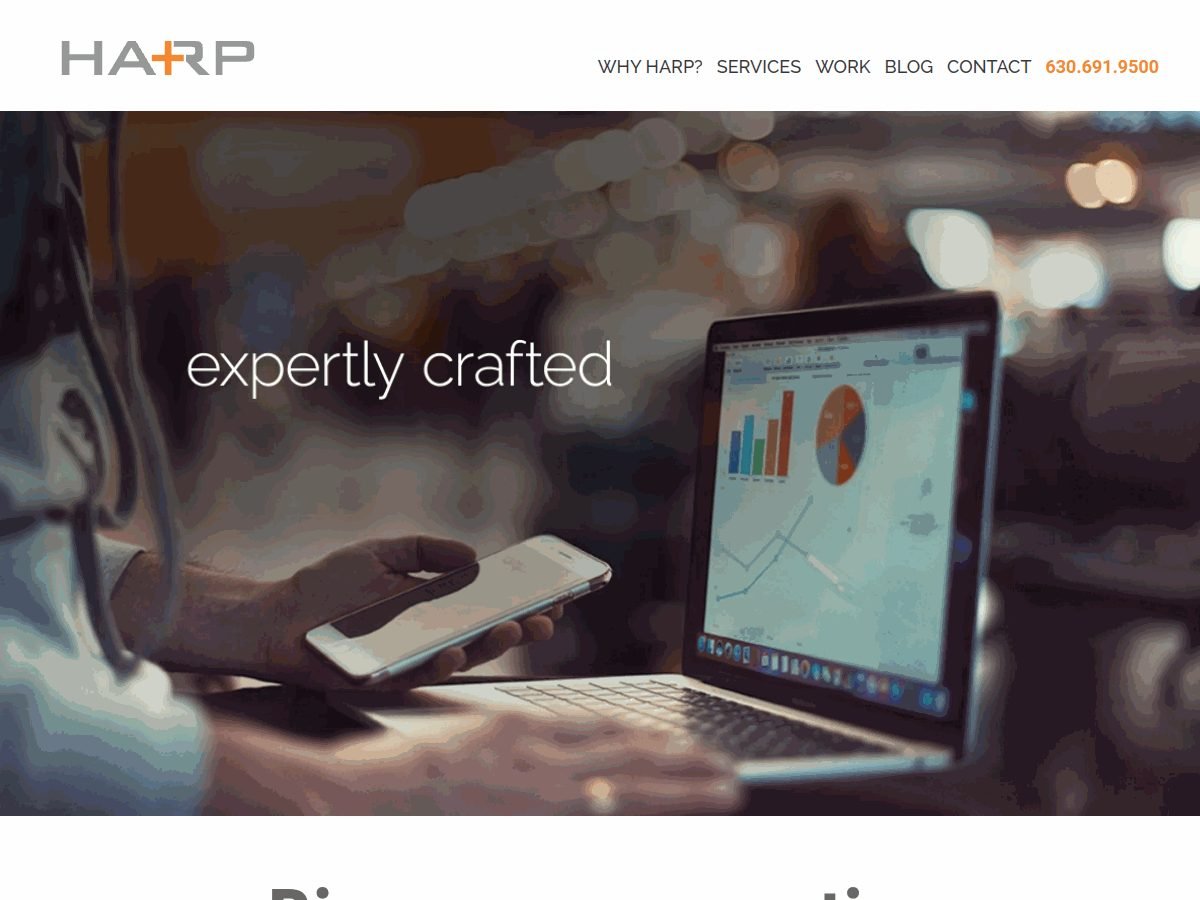 Harp Interactive website