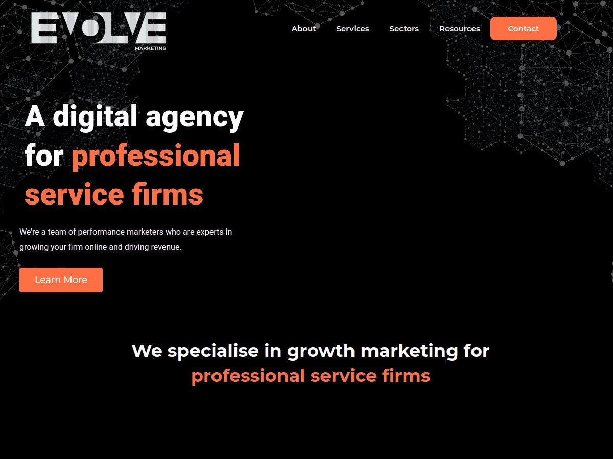 Evolve Marketing website