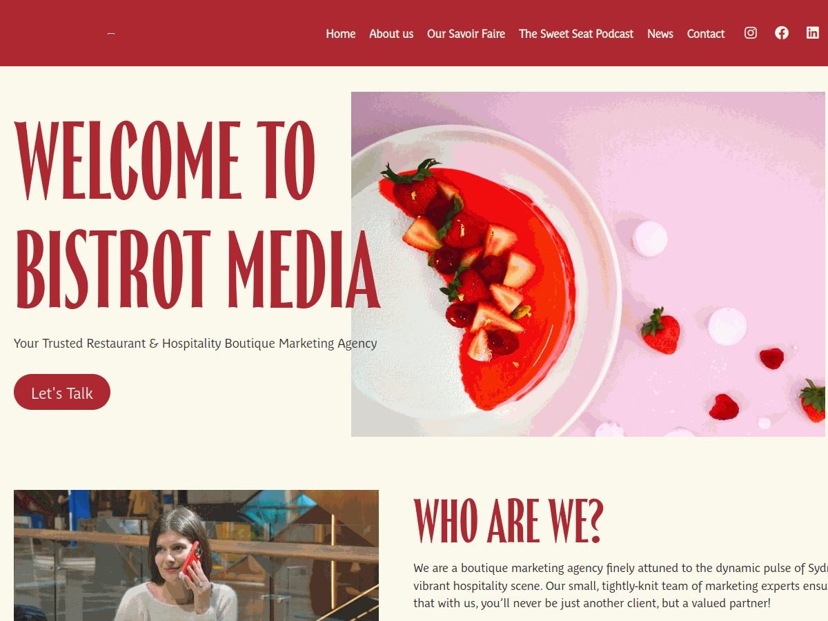 Bistrot Media website