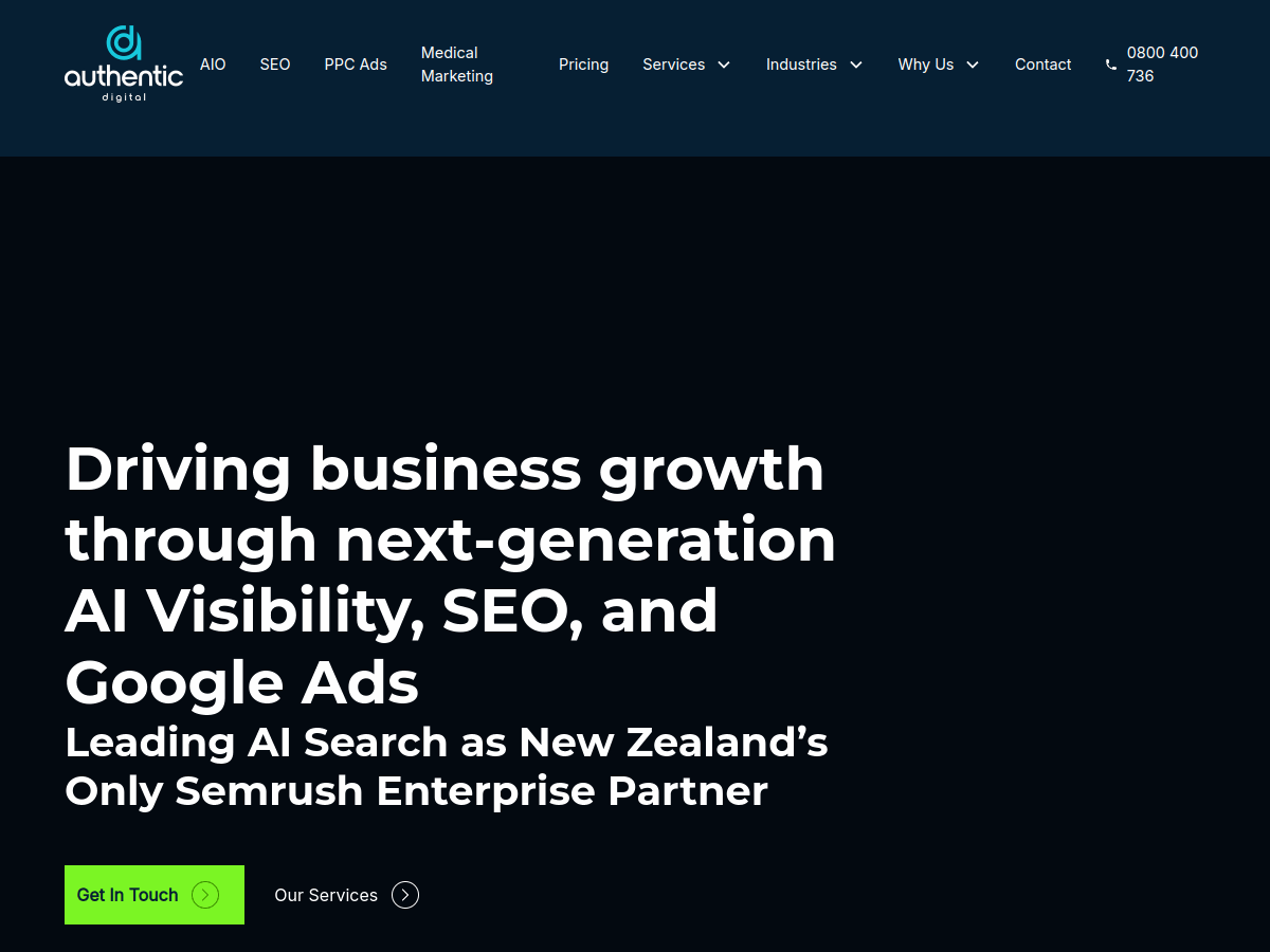 Authentic Digital website